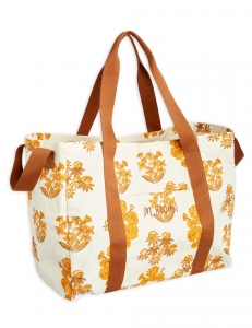 Preview: MINI RODINI Tragetasche Wildblumen - beige